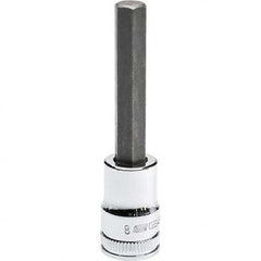 Hand Hex Bit Socket: 3/8″ Drive, 8 mm Hex 2.8″ OAL, 2.05″ Bit Length