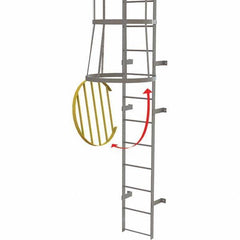 TRI-ARC - Ladder Accessories Type: Door For Use With: Tri-Arc Fixed Yellow Steel Cage Ladders - USA Tool & Supply