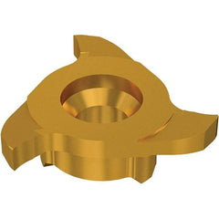 Seco - Carbide Groove Milling Tip Insert - TiN/TiAlN Finish, 3 Flutes, 21.7mm Cutting Diam, 4.5mm Depth of Cut - USA Tool & Supply