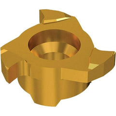 Seco - Carbide Groove Milling Tip Insert - TiN/TiAlN Finish, 3 Flutes, 9.7mm Cutting Diam, 1.5mm Depth of Cut - USA Tool & Supply