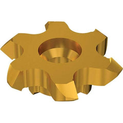 Seco - Carbide Groove Milling Tip Insert - TiN/TiAlN Finish, 6 Flutes, 17.7mm Cutting Diam, 2.2mm Depth of Cut - USA Tool & Supply