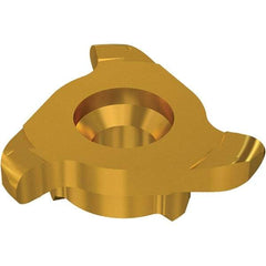 Seco - Carbide Groove Milling Tip Insert - TiN/TiAlN Finish, 3 Flutes, 21.7mm Cutting Diam, 4.5mm Depth of Cut - USA Tool & Supply