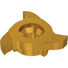 Seco - Carbide Groove Milling Tip Insert - TiN/TiAlN Finish, 3 Flutes, 21.7mm Cutting Diam, 4.5mm Depth of Cut - USA Tool & Supply