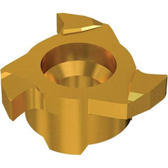Seco - Carbide Groove Milling Tip Insert - TiN/TiAlN Finish, 3 Flutes, 9.7mm Cutting Diam, 1.5mm Depth of Cut - USA Tool & Supply