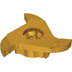Seco - Carbide Groove Milling Tip Insert - TiN/TiAlN Finish, 3 Flutes, 6.5mm Depth of Cut - USA Tool & Supply