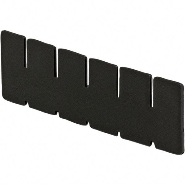 LEWISBins+ - 2-7/8" High, Black Bin Divider - Use with DC1035, Short Side Measures 2.9" Tall - USA Tool & Supply