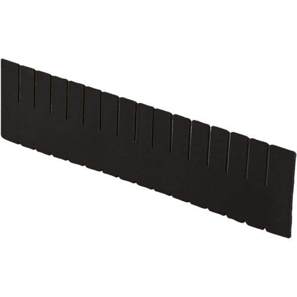 LEWISBins+ - 20-1/4" High, Black Bin Divider - Use with DC3080, Long Side Measures 7.4" Tall - USA Tool & Supply