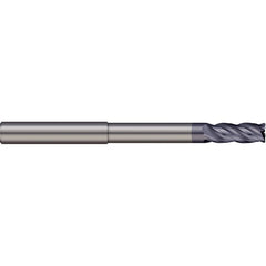 Micro 100 - Corner Radius & Corner Chamfer End Mills; Mill Diameter (mm): 6.00 ; Mill Diameter (Decimal Inch): 0.2362 ; End Type: Corner Radius ; Corner Radius (mm): 0.50 ; Number of Flutes: 4 ; Material: Solid Carbide - Exact Industrial Supply