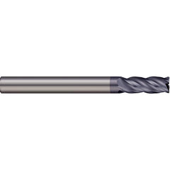 Micro 100 - Corner Radius & Corner Chamfer End Mills; Mill Diameter (mm): 12.00 ; Mill Diameter (Decimal Inch): 0.4724 ; End Type: Corner Radius ; Corner Radius (mm): 0.60 ; Number of Flutes: 4 ; Material: Solid Carbide - Exact Industrial Supply