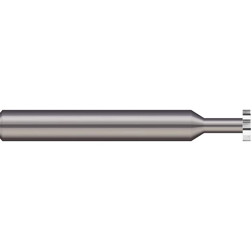 Micro 100 - 1/4" Cut Diam, 0.03" Cut Width, 1/4" Shank, Straight-Tooth Woodruff Keyseat Cutter - Exact Industrial Supply