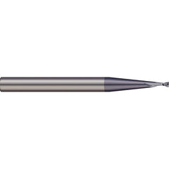 Square End Mill: 0.008'' Dia, 0.012'' LOC, 1/8'' Shank Dia, 1-1/2'' OAL, 2 Flutes, Solid Carbide Single End, AlTiN Finish, 30 ° Helix, Centercutting, RH Cut, RH Flute