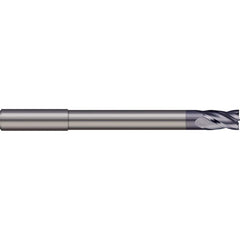 Square End Mill: 0.3937'' Dia, 0.7087'' LOC, 2 Flutes, Solid Carbide Single End, AlTiN Finish, 30 ° Helix, Centercutting, RH Cut, RH Flute