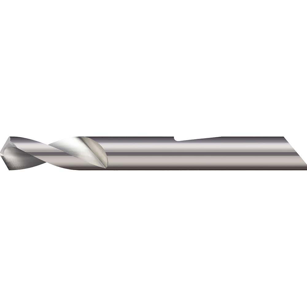 Micro 100 - 0.02" Body Diam, 90°, 1-1/2" OAL, 2-Flute Solid Carbide Spotting Drill - Exact Industrial Supply