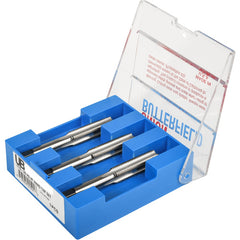 ‎No.6 32 3 Flute Tap Set Union Butterfield HSS Bright UNC Hand Tap, Set of 3 pcs Straight Flute ANSI E-code # 1528S6-32H3 - Exact Industrial Supply