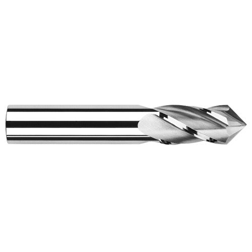 0.0781″ (5/64″) Cutter Diameter × 0.2500″ (1/4″) Length of Cut × 82° included Carbide Drill/End Mill, 4 Flutes - Exact Industrial Supply