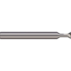 Micro 100 - 90° 1/8" Cut Diam, 0.042" Cut Width, Solid Carbide Dovetail Cutter - Exact Industrial Supply