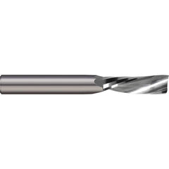 Micro 100 - 1/16" Diam RH Solid Carbide 1-Flute Single Edge Downcut Spiral Router Bit - Exact Industrial Supply