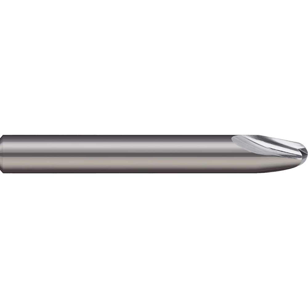 Micro 100 - 10° per Side 0.3124" Small End Diam 0.675" LOC 2-Flute Solid Carbide Tapered Ball End Mill - Exact Industrial Supply