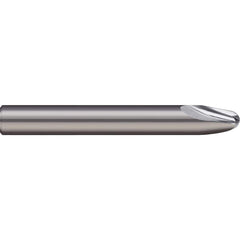 Micro 100 - 10° per Side 0.3124" Small End Diam 0.675" LOC 2-Flute Solid Carbide Tapered Ball End Mill - Exact Industrial Supply