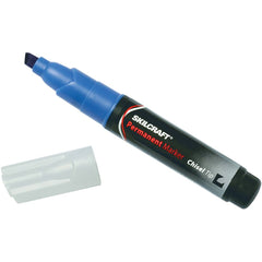 Ability One - Markers & Paintsticks; Type: Permanent Marker ; Color: Blue ; Ink Type: Water Base ; Tip Type: Chisel - Exact Industrial Supply