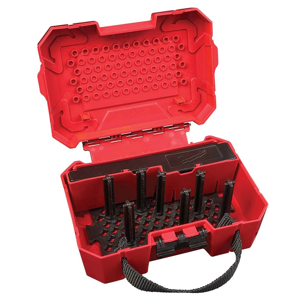 Hole Saw Case: 8″ Wide, 2.75″ Deep, 5-1/2″ High Red, Plastic