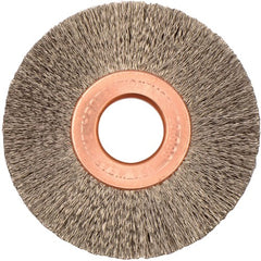 2″ Small Diameter Crimped Wire Wheel, .006″ Steel Fill, 1/2″ Arbor Hole - USA Tool & Supply