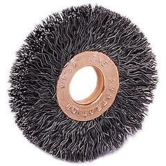 2-1/2″ Small Diameter Crimped Wire Wheel, .0118″ Steel Fill, 1/2″-3/8″ Arbor Hole - USA Tool & Supply