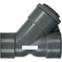 Hayward - Check Valves; Design: Y-Pattern ; Tube Outside Diameter (mm): 19.050 ; Pipe Size (Inch): 3/4 ; Tube Outside Diameter (Inch): 3/4 ; End Connections: Threaded ; Material: PVC - Exact Industrial Supply