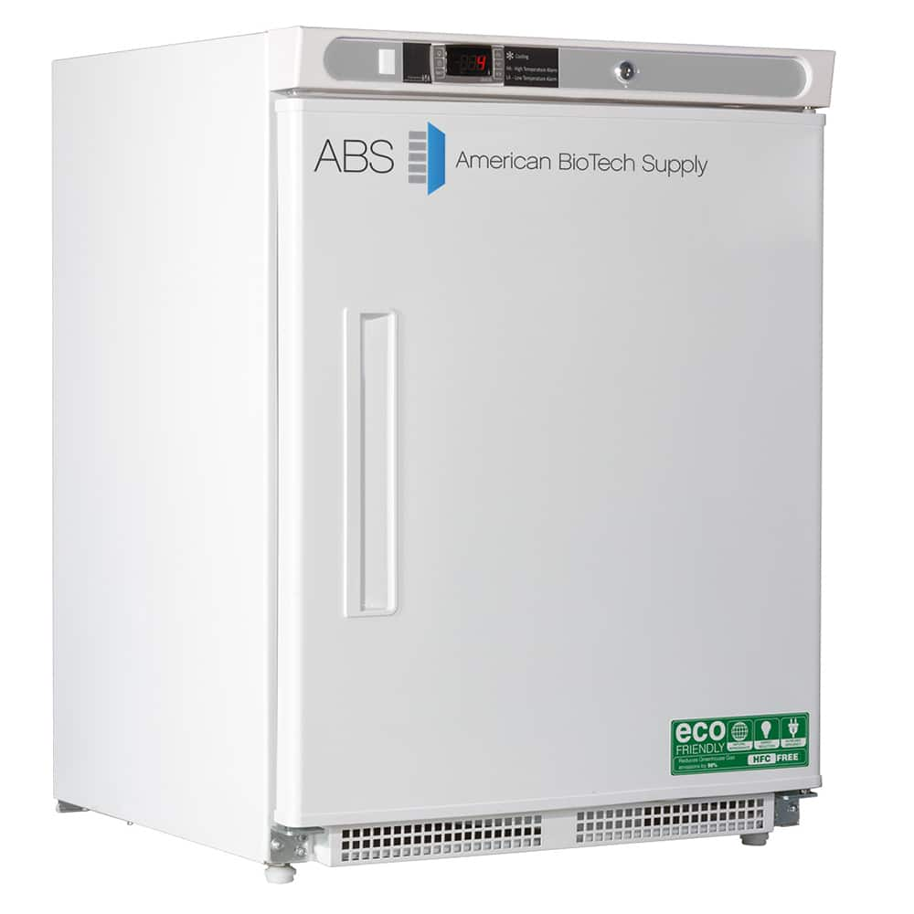 American BioTech Supply - Laboratory Refrigerators and Freezers; Type: Undercounter Built-In Refrigerator ; Volume Capacity: 4.6 Cu. Ft. ; Minimum Temperature (C): 1.00 ; Maximum Temperature (C): 10.00 ; Width (Inch): 23-3/4 ; Depth (Inch): 24-1/2 - Exact Industrial Supply