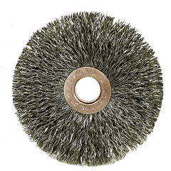 3″ Small Diameter Crimped Wire Wheel, .0104″ Steel Fill, 1/2″ Arbor Hole - USA Tool & Supply