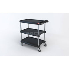 Metro - Carts; Type: Utility ; Load Capacity (Lb.): 400.000 ; Number of Shelves: 3 ; Width (Inch): 18-5/16 ; Length (Inch): 31-1/2 ; Height (Inch): 35-1/2 - Exact Industrial Supply