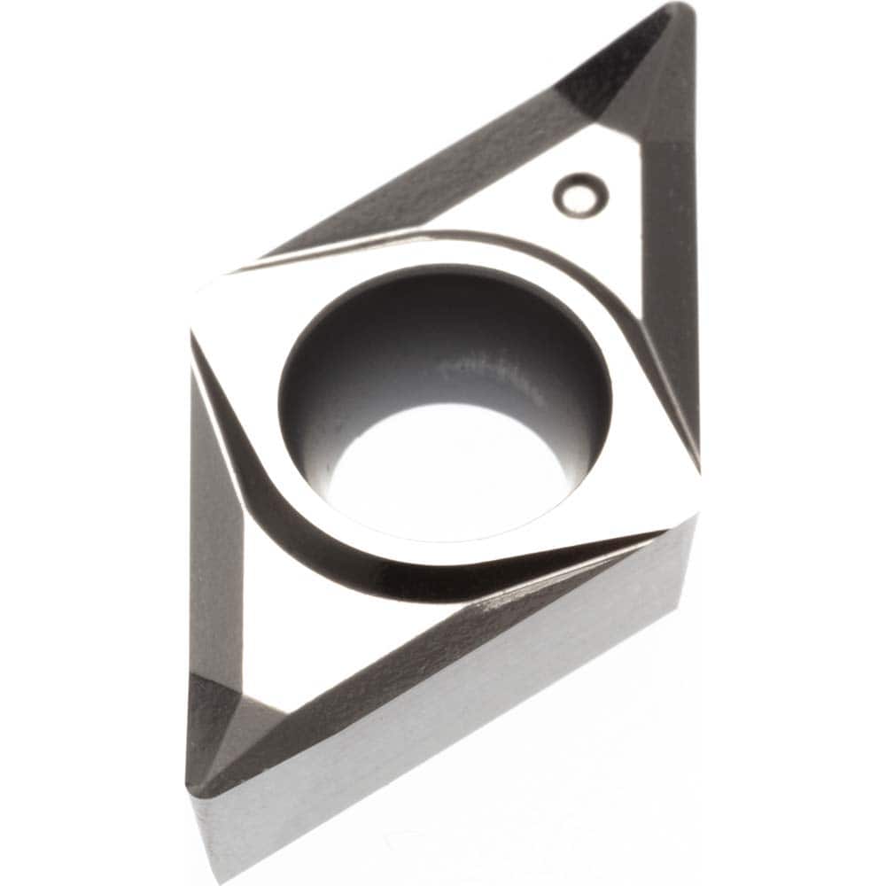 DCGT32.51FN-ALU AK10 Carbide Turning Insert Uncoated, Neutral, 11.6mm Long, 9.53mm Inscribed Circle, 0.4mm Corner Radius, 3.97mm Thick, 55° Diamond