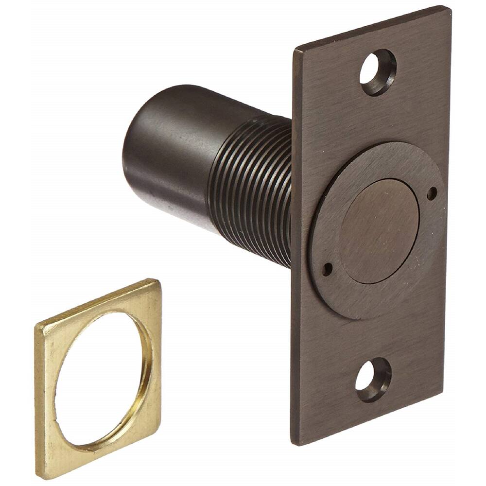 Yale - Strikes; Type: Dust Proof Strike ; Length (Inch): 5 ; Width (Inch): 5 ; Material: Brass ; Finish/Coating: Oil Rubbed Bronze - Exact Industrial Supply