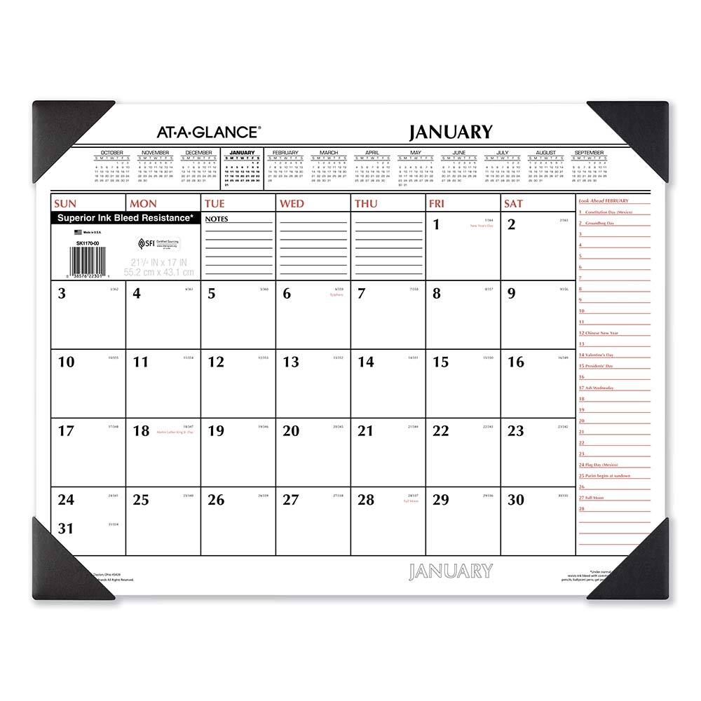 AT-A-GLANCE - Note Pads, Writing Pads & Notebooks Writing Pads & Notebook Type: Desk Pad Size: 22 x 17 - USA Tool & Supply