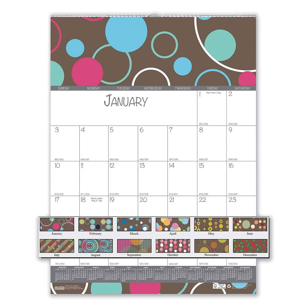 House of Doolittle - Note Pads, Writing Pads & Notebooks Writing Pads & Notebook Type: Wall Calendar Size: 12 x 16-1/2 - USA Tool & Supply