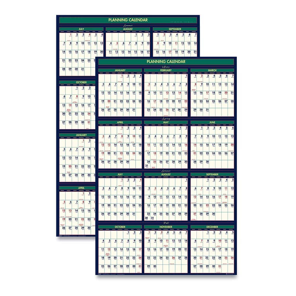 House of Doolittle - Note Pads, Writing Pads & Notebooks Writing Pads & Notebook Type: Wall Calendar Size: 24 x 37 - USA Tool & Supply