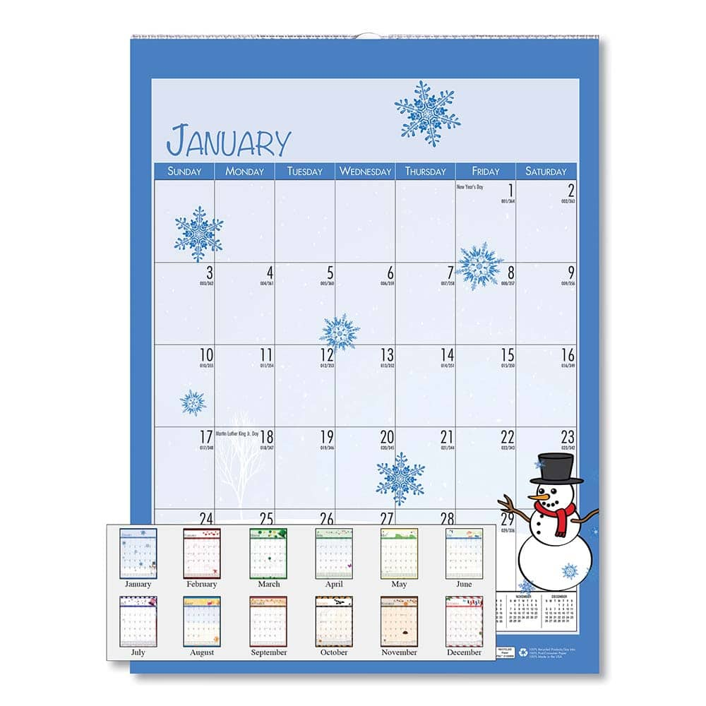 House of Doolittle - Note Pads, Writing Pads & Notebooks Writing Pads & Notebook Type: Wall Calendar Size: 12 x 16-1/2 - USA Tool & Supply