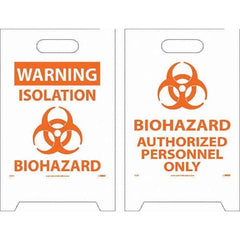 NMC - Cone & A Frame Floor Signs Shape: A-Frame Type: Hazardous Materials - USA Tool & Supply