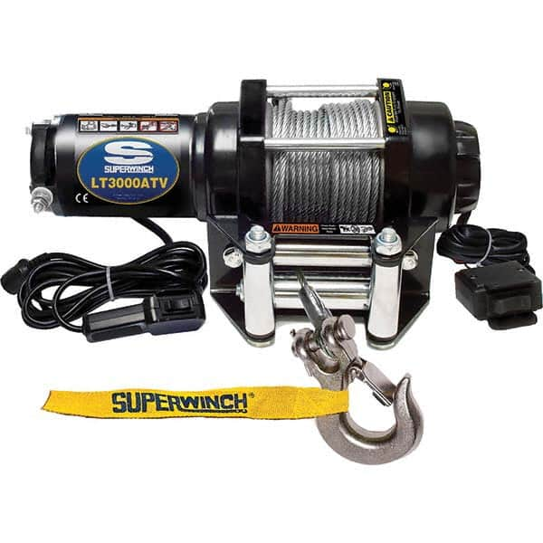 Superwinch - Automotive Winches Type: DC Electric Winch Pull Capacity (Lb.): 3,000 (Pounds) - USA Tool & Supply