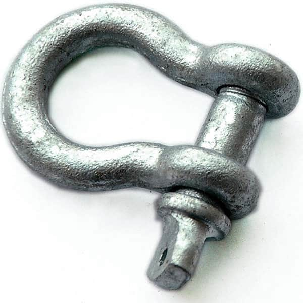 PRO-SOURCE - Shackles; Nominal Chain Size: 3/4 ; Load Limit (Ton): 7.00 ; Type: Anchor ; Pin Type: Screw ; Material: Alloy ; Jaw Inside Height (Inch): 7/8 - Exact Industrial Supply