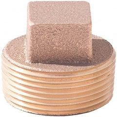 Merit Brass - Brass & Chrome Pipe Fittings Type: Square Head Plug Fitting Size: 3 - USA Tool & Supply