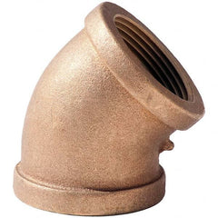 Merit Brass - Brass & Chrome Pipe Fittings Type: 45 Elbow Fitting Size: 4 - USA Tool & Supply