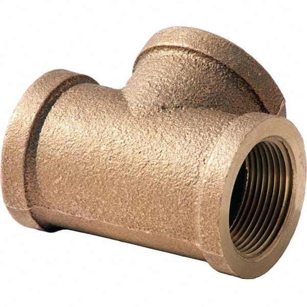 Merit Brass - Brass & Chrome Pipe Fittings Type: Tee Fitting Size: 2-1/2 - USA Tool & Supply