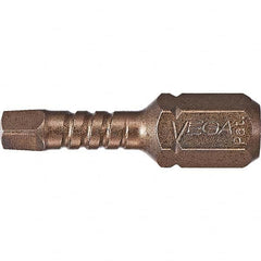 VEGA Industries - 1" Square 1" OAL S2 Steel Impact Rated Square Bit - USA Tool & Supply