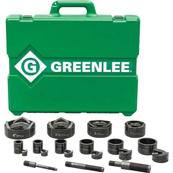 Greenlee - Punch & Driver Kits Tool Type: Knockout Set Punch Shape: Round - USA Tool & Supply