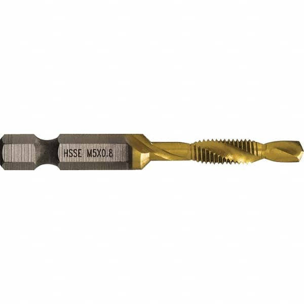 Greenlee - Combination Drill & Tap Sets Minimum Thread Size (mm): M5x0.80 Maximum Thread Size (mm): M5x0.80 - USA Tool & Supply