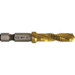 Greenlee - Combination Drill & Tap Sets Minimum Thread Size (mm): M8x1.25 Maximum Thread Size (mm): M8x1.25 - USA Tool & Supply