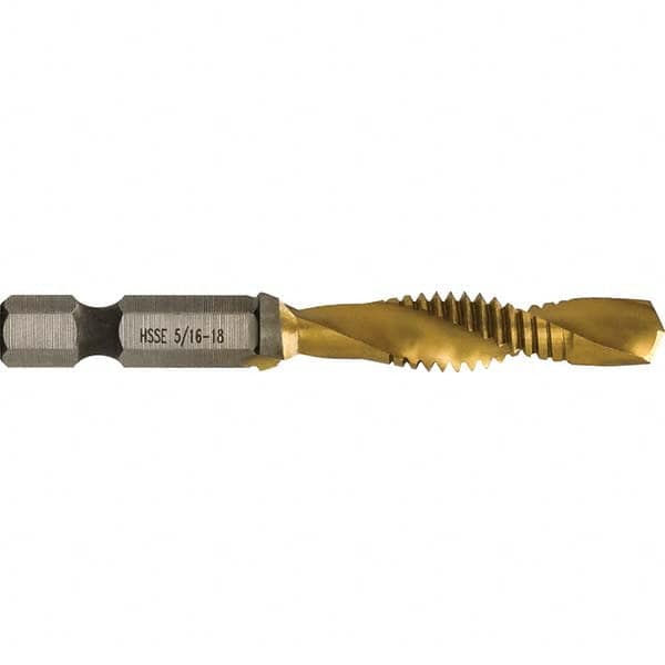 Greenlee - Combination Drill & Tap Sets Minimum Thread Size (Inch): 5/16-18 Maximum Thread Size (mm): M8x1.25 - USA Tool & Supply