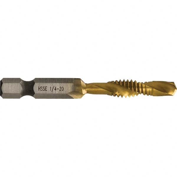 Greenlee - Combination Drill & Tap Sets Minimum Thread Size (Inch): 1/4-20 Maximum Thread Size (mm): M6x1.00 - USA Tool & Supply