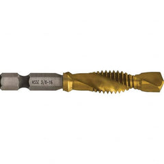 Greenlee - Combination Drill & Tap Sets Minimum Thread Size (Inch): 3/8-16 Maximum Thread Size (mm): M10x1.50 - USA Tool & Supply